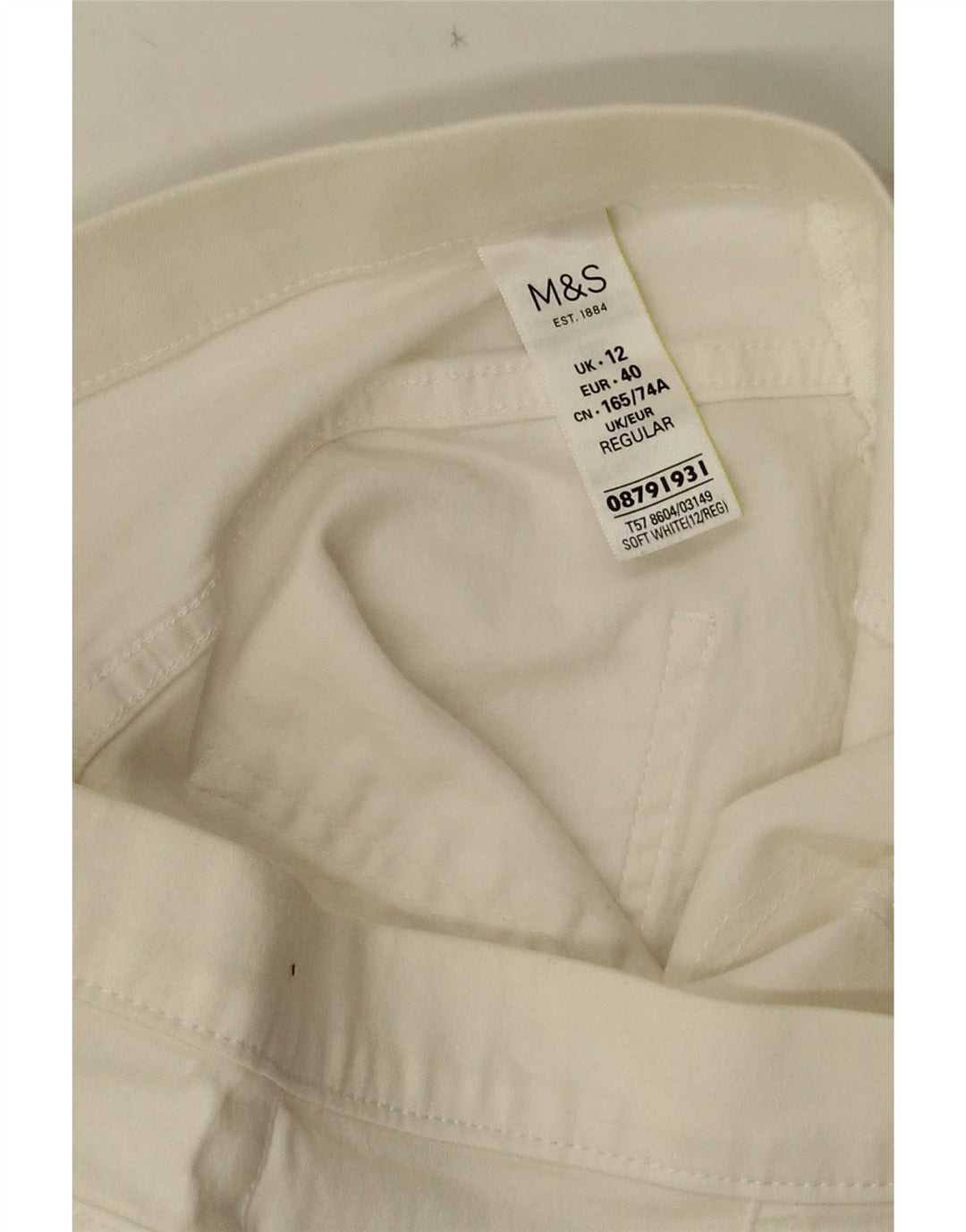 Blugi jegging pentru femei Marks & Spencer UK 12 Medium W28 L27 Bumbac alb