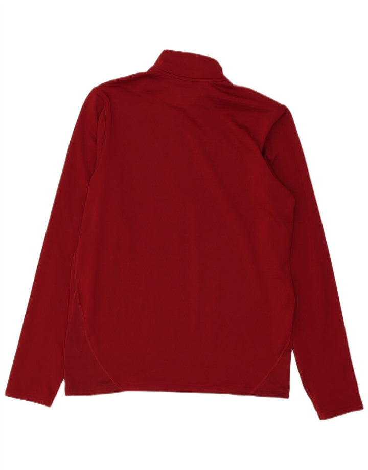 Top de trening Under Armour pentru bărbați, cu fermoar și gât, burgundă