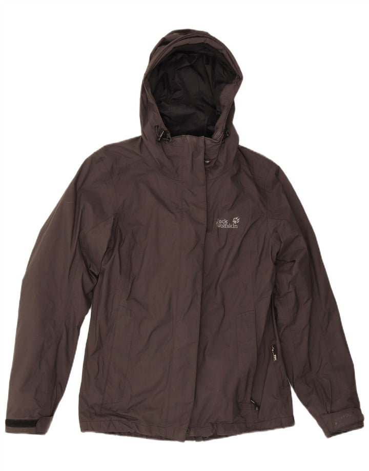 Jack Wolfskin Jachetă de ploaie cu glugă pentru femei UK 8 Small Gri Poliamidă