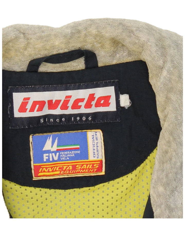 INVICTA Mens Windbreaker Jacket UK 40 Large Navy Blue Polyester Vintage Invicta and Second-Hand Invicta from Messina Hembry 