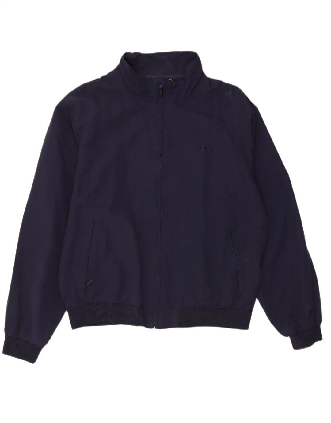 FILA Mens Bomber Jacket UK 44 2XL Navy Blue Nylon