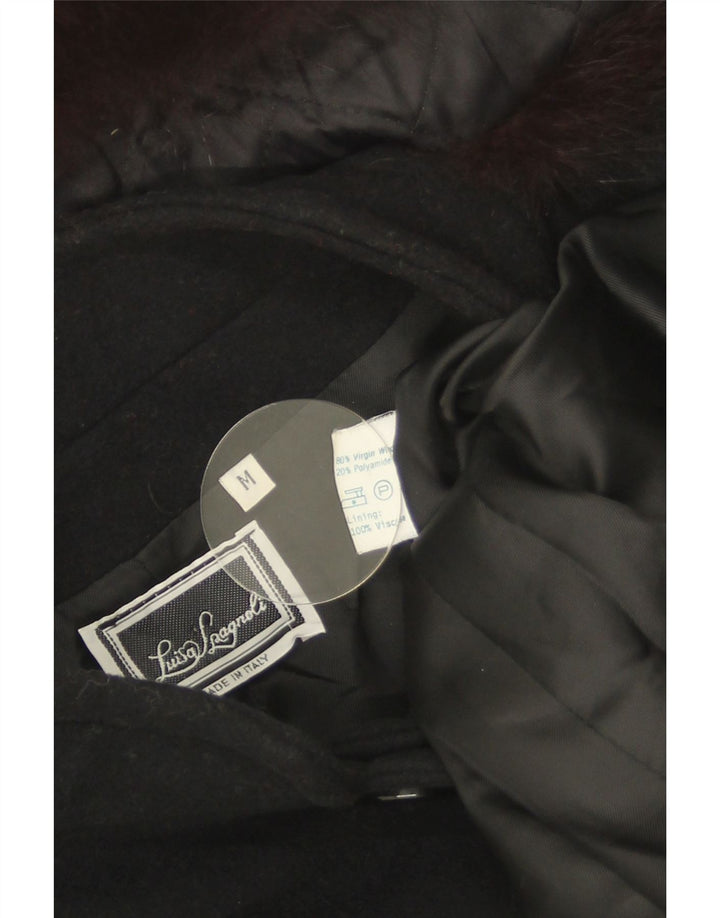 Palton pentru femei Luisa Spagnoli UK 14 Medium Negru Lână virgină
