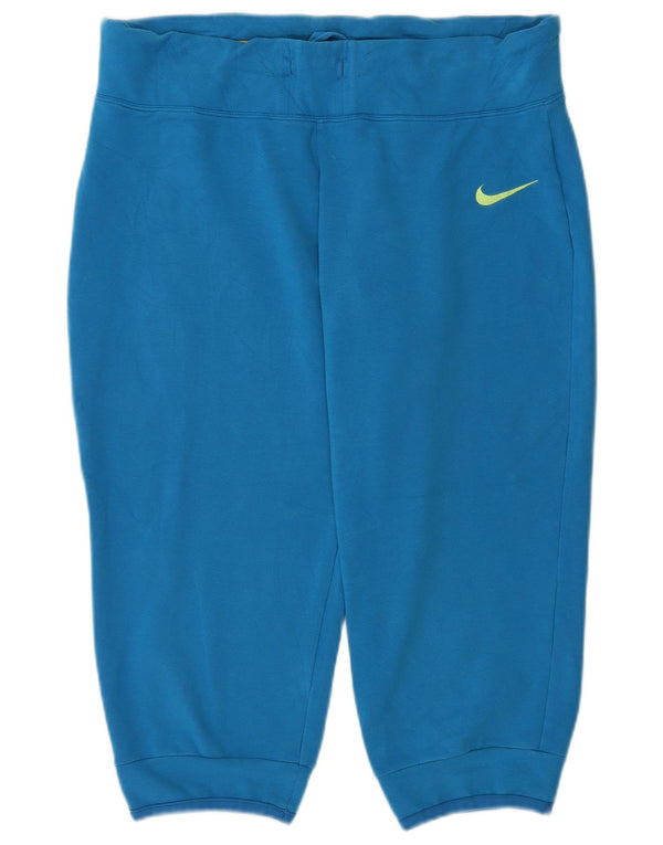 Pantaloni de trening Nike Dri Fit Capri pentru femei Pantaloni de jogging US 12/14 Large Blue