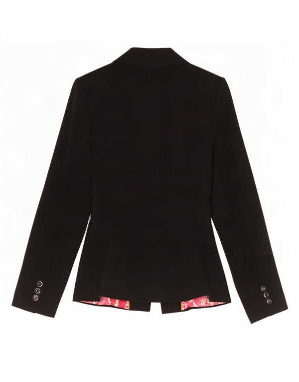 Sacou blazer pentru femei Ted Baker cu 2 nasturi Mărimea 1 XS Poliester negru
