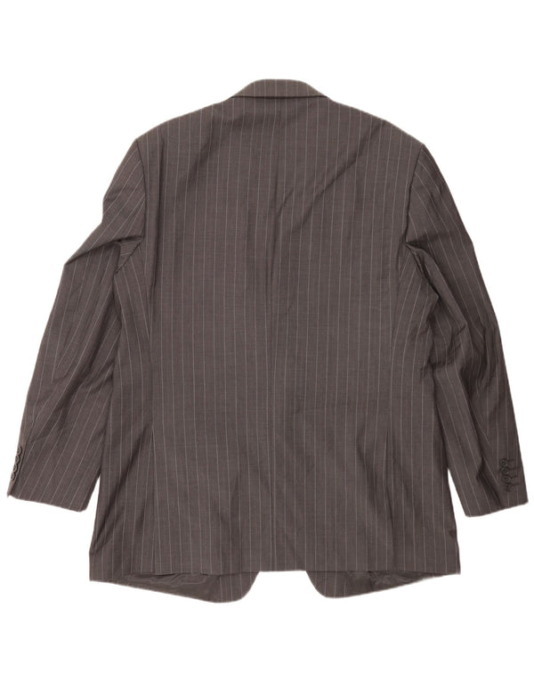 Jachetă pentru bărbați Marks & Spencer, cu 2 nasturi, UK 46 XL, lână gri cu dungi