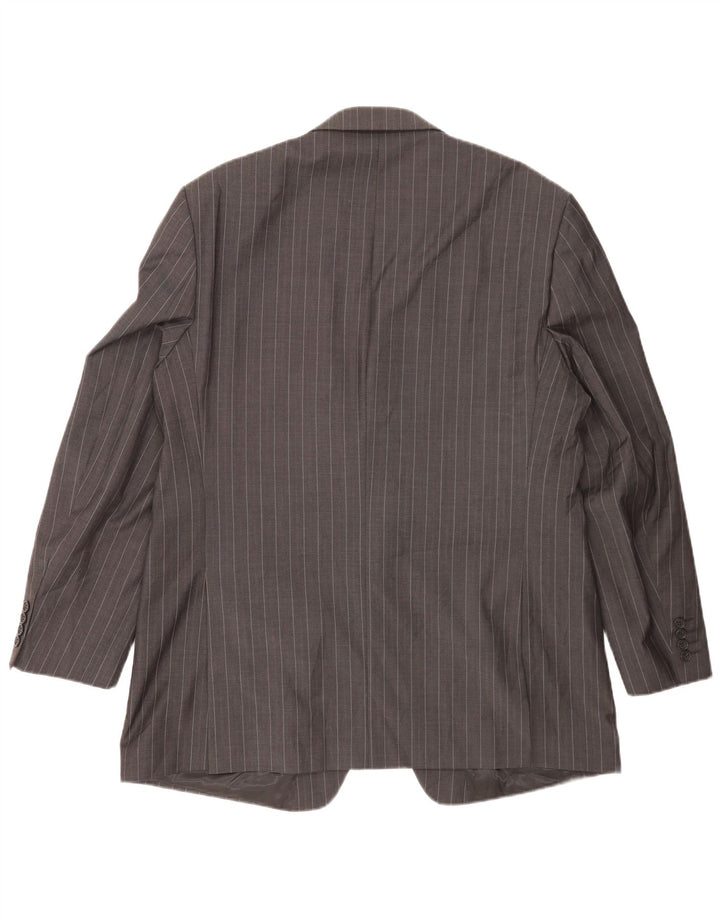 Jachetă pentru bărbați Marks & Spencer, cu 2 nasturi, UK 46 XL, lână gri cu dungi
