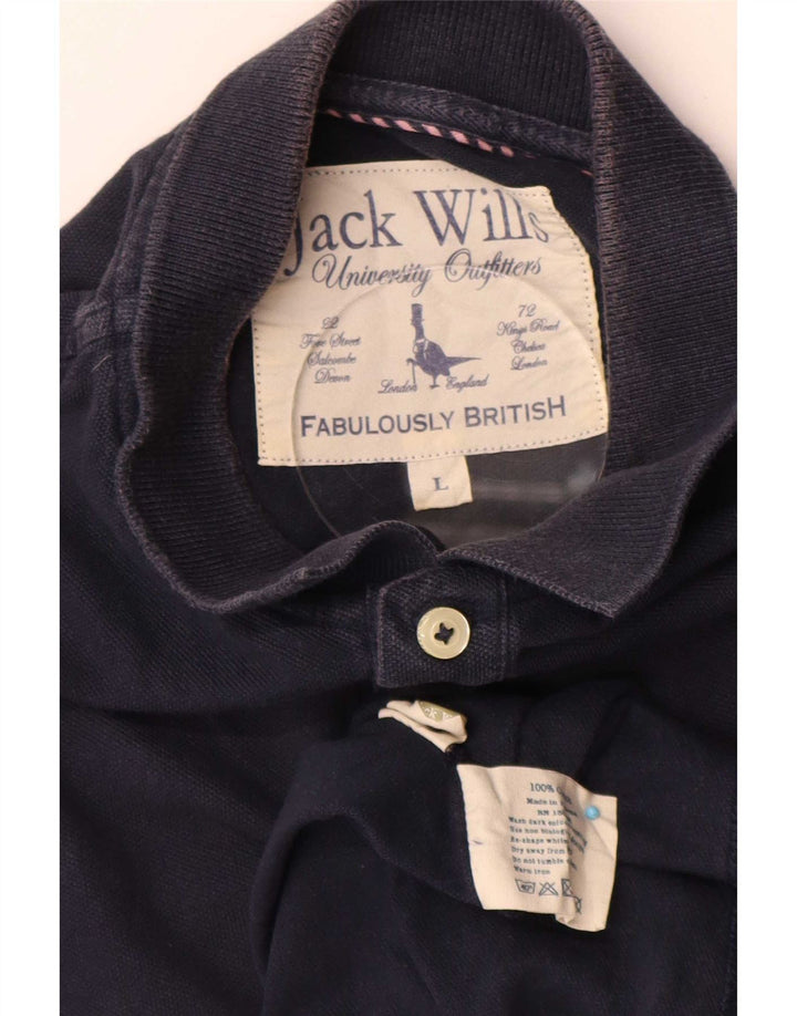 Cămașă polo Jack Wills pentru bărbați, mare, bleumarin, bumbac