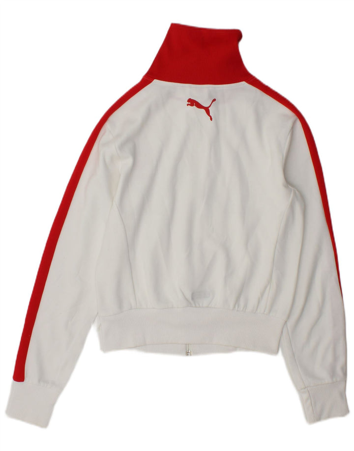 Jachetă de top pentru trening Puma pentru femei UK 10 Small White Colorblock