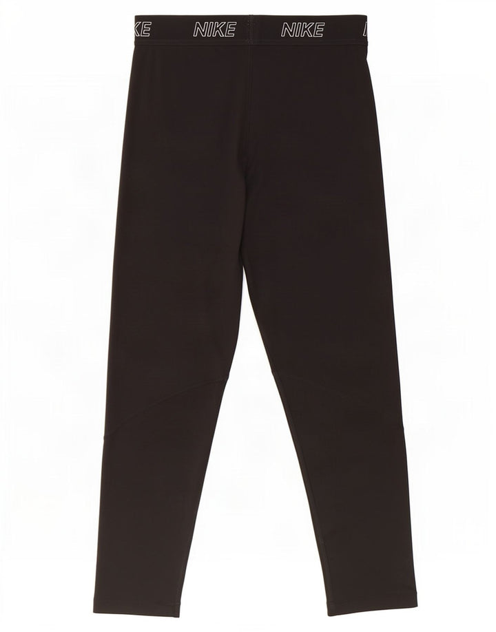Leggings capri Nike Dri Fit pentru femei UK 12 Poliester mediu negru