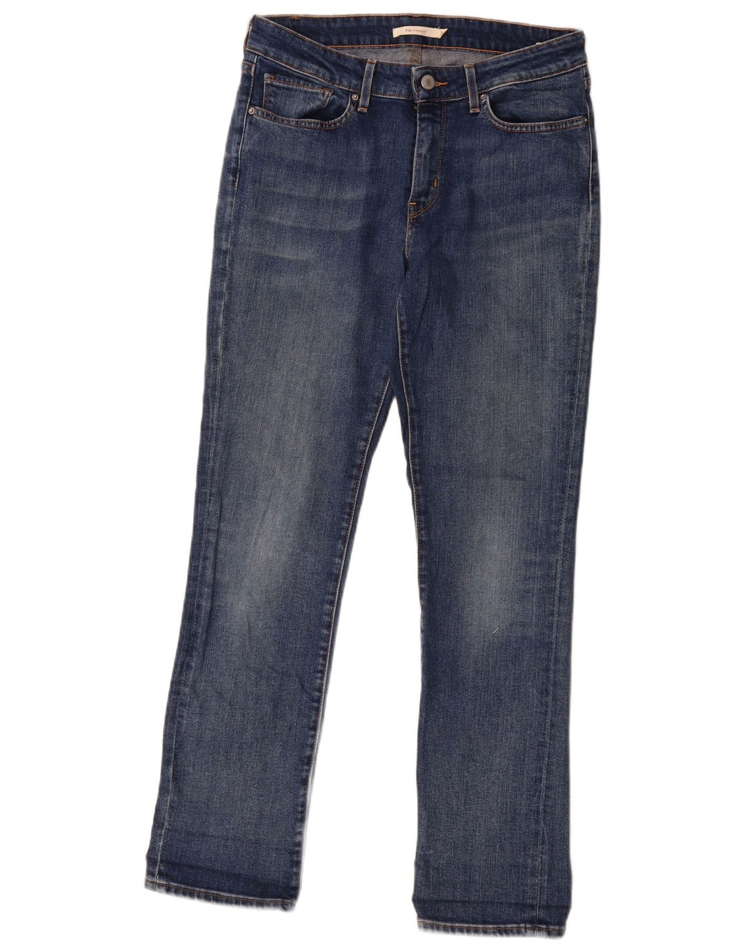 Blugi drepti pentru femei Levi's 714 W30 L30 Bumbac albastru