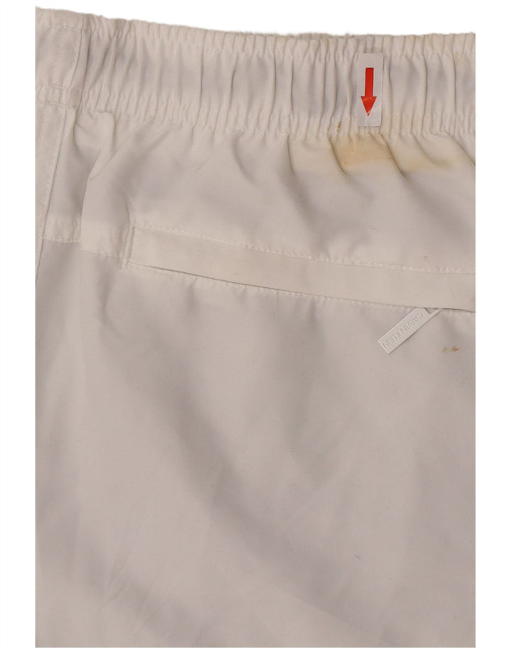 Pantaloni scurți de înot grafic Calvin Klein pentru bărbați, alb mediu, bloc de culoare