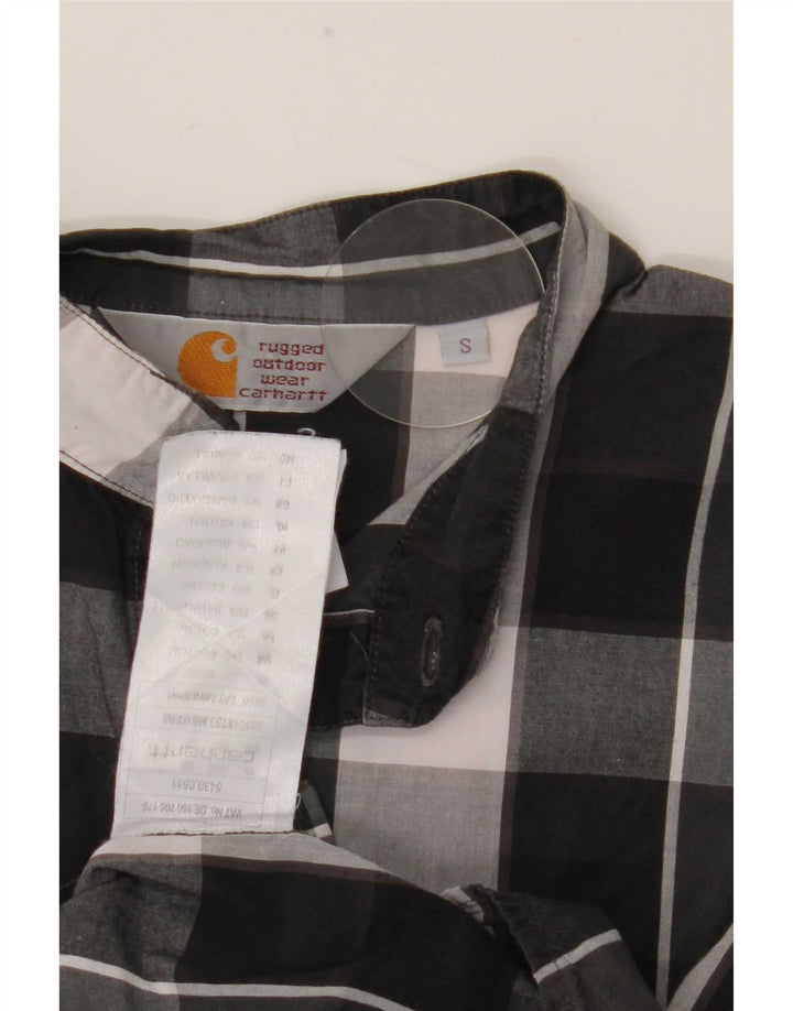 Cămașă pentru bărbați Carhartt, bumbac cu carouri mici, negru