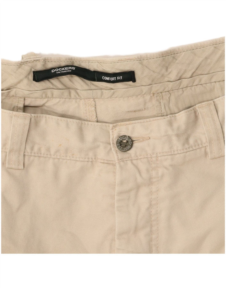 DOCKERS Pantaloni chino drepți pentru bărbați W42 L32 bej