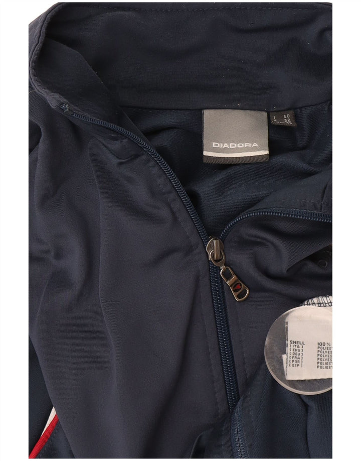 Jachetă de trening Diadora pentru bărbați UK 40 Medium Bleumarin Colorblock