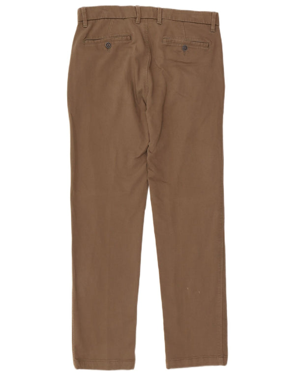 Pantaloni chino drepți pentru bărbați Marks & Spencer L32 L31 bumbac maro