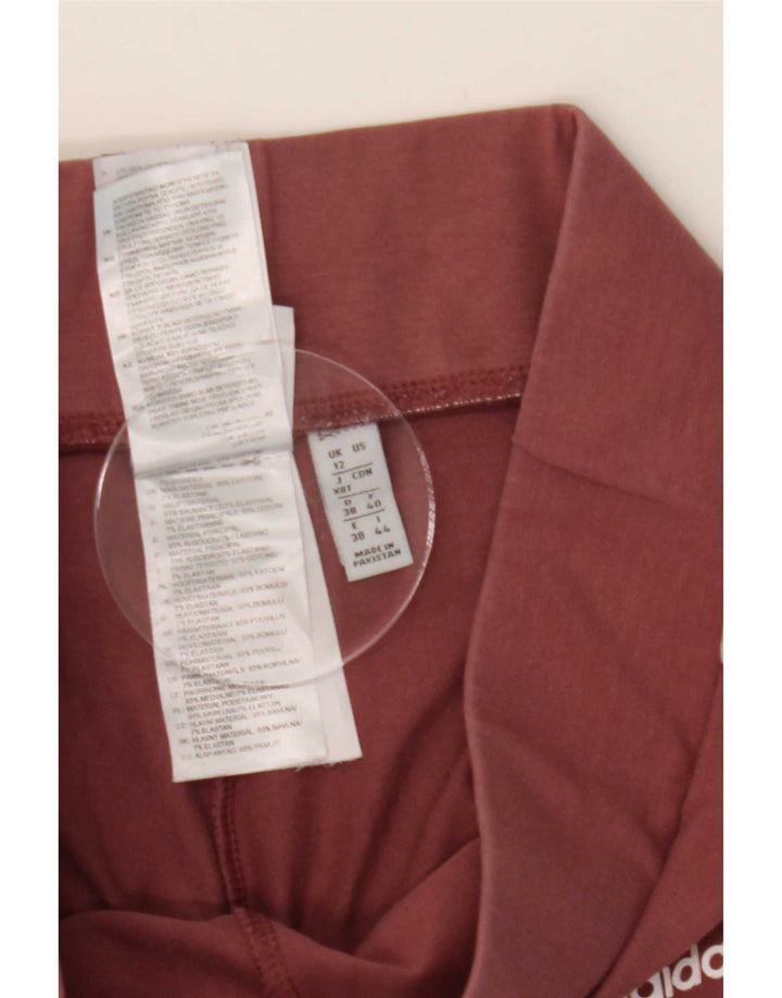 Leggings pentru femei Adidas UK 12, bumbac maro mediu