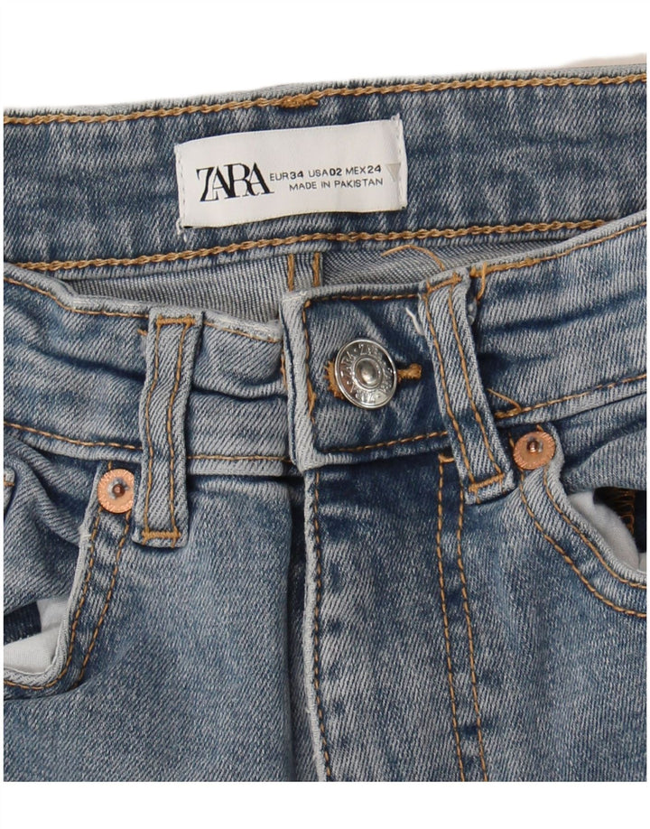 Blugi evazați pentru femei Zara EU 34 2XS L24 L25 Albastru