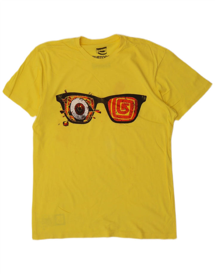 Tricou grafic Burton pentru bărbați Top mic din bumbac galben