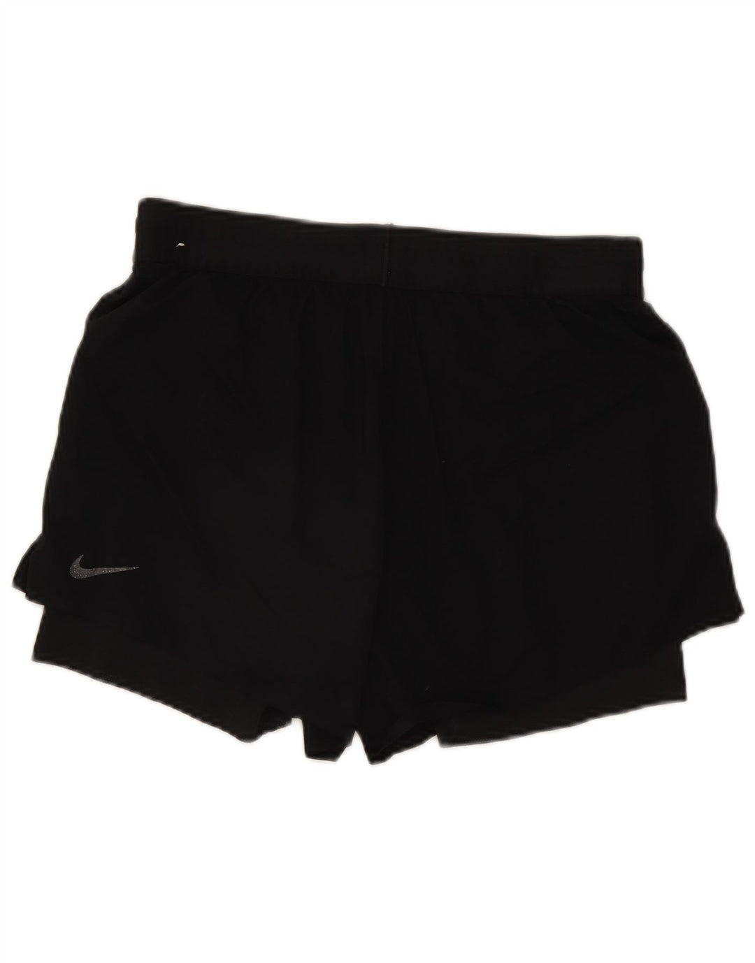 Pantaloni scurți sport Nike Dri Fit pentru femei UK 14 Medium Black Nylon