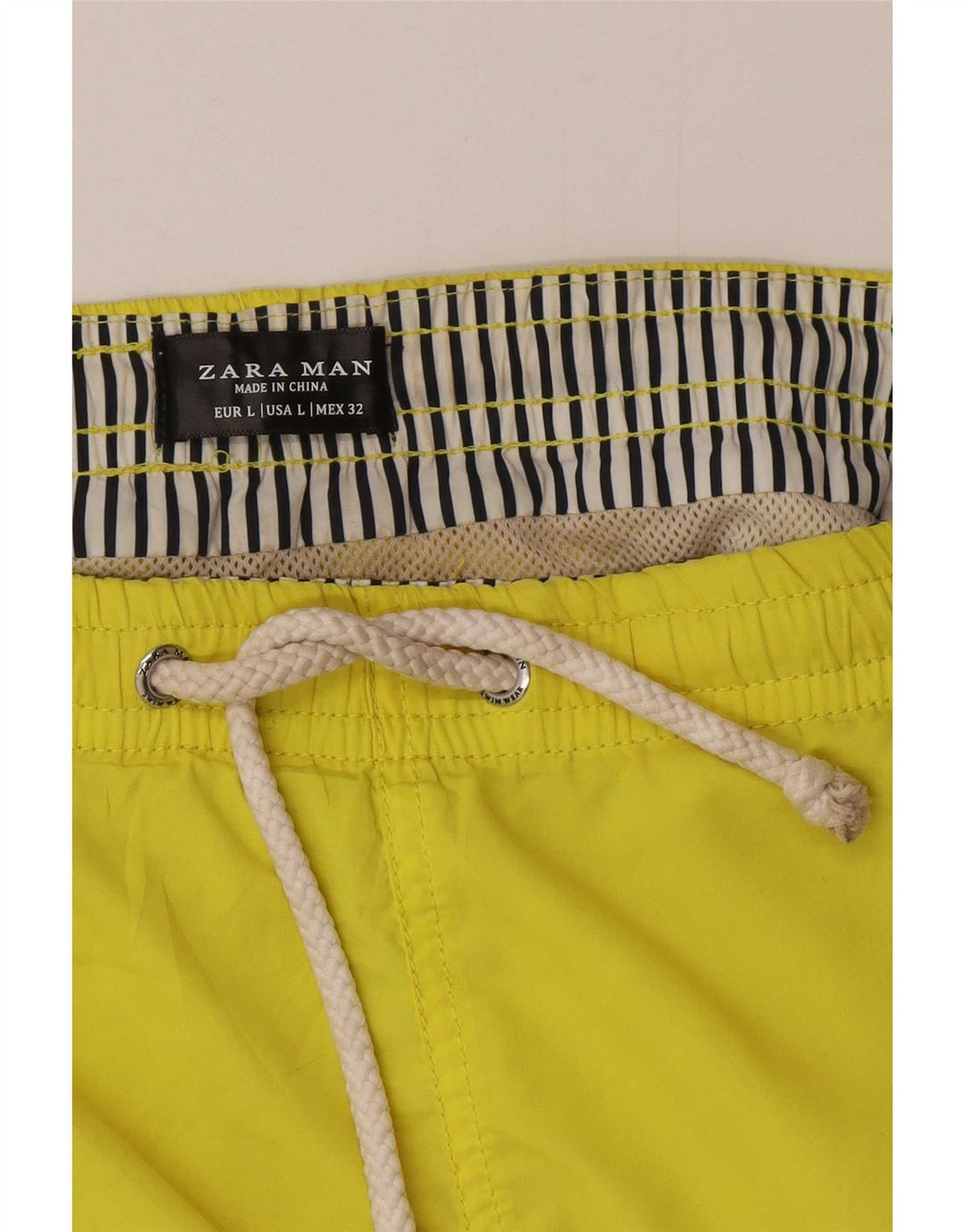 Pantaloni scurți de înot pentru bărbați Zara, mare, galben din poliester