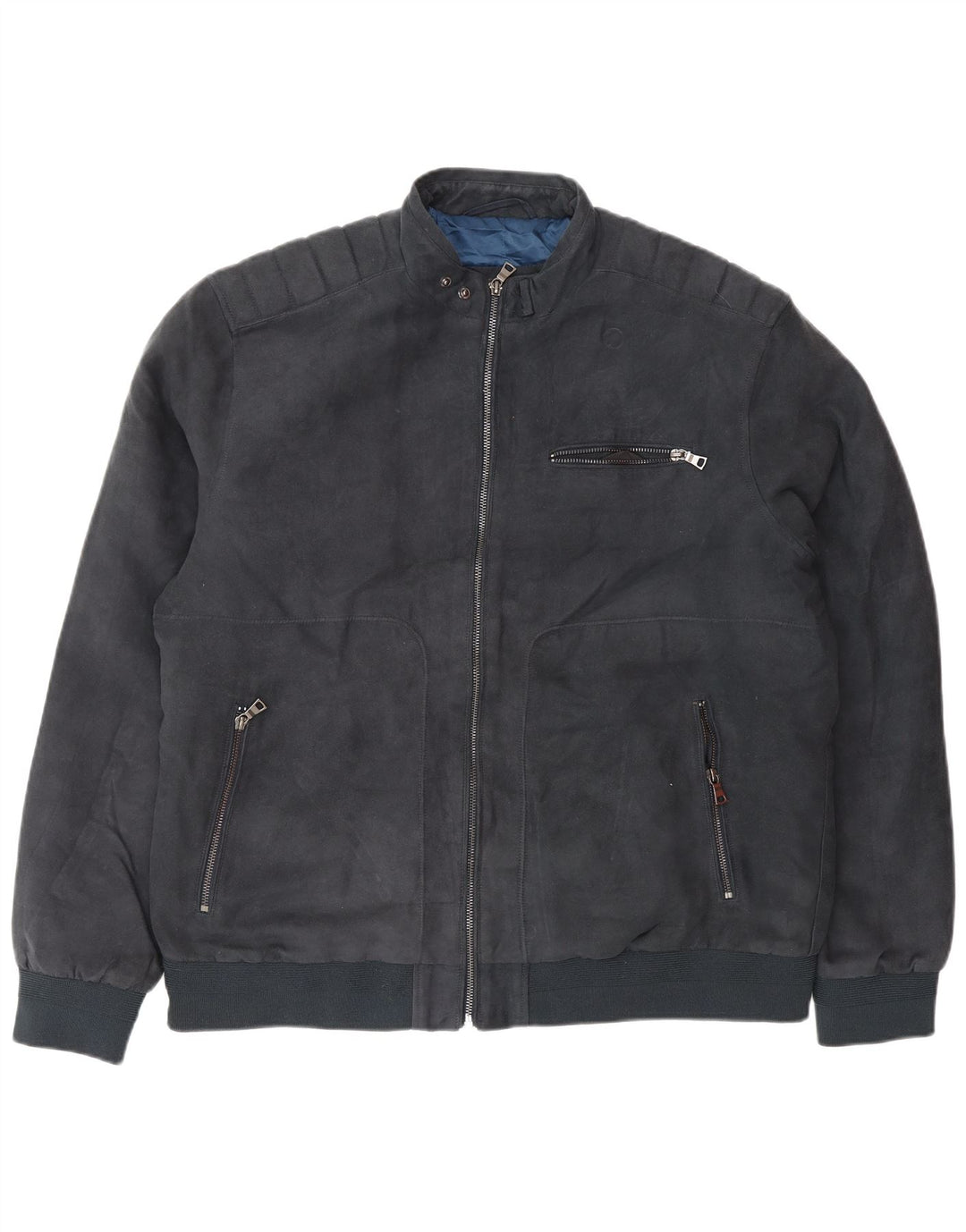 Geacă bomber pentru bărbați Marks & Spencer UK 42 XL poliester bleumarin