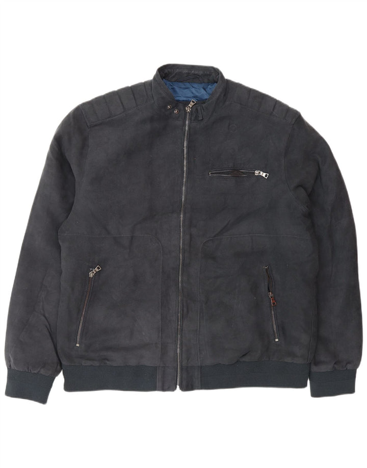 Geacă bomber pentru bărbați Marks & Spencer UK 42 XL poliester bleumarin