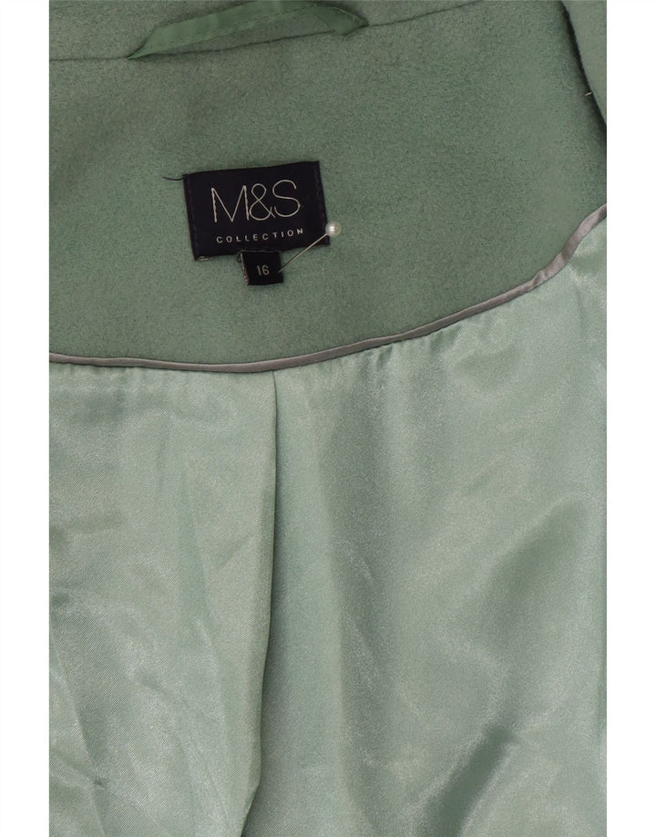 Palton dublu pentru femei Marks & Spencer UK 16 Lână verde mare