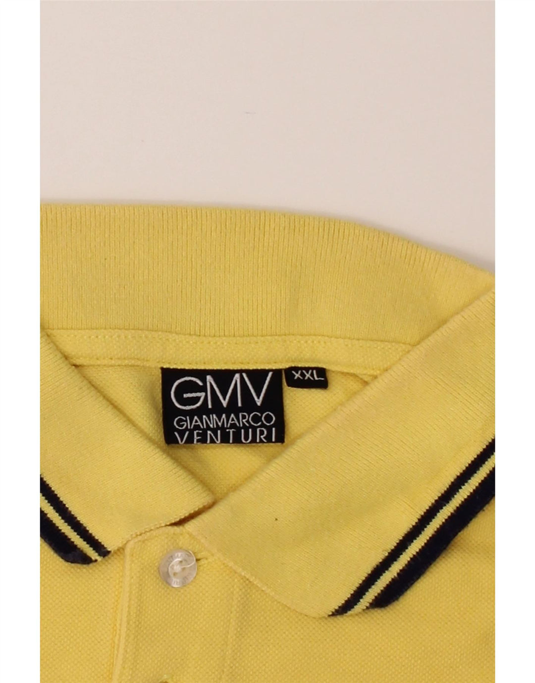 GIANMARCO VENTURI Mens Polo Shirt 2XL Yellow Cotton Vintage Gianmarco Venturi and Second-Hand Gianmarco Venturi from Messina Hembry 