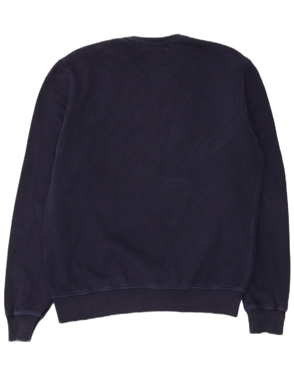 Superdry Mens Sweatshirt Jumper Large Navy Blue Cotton