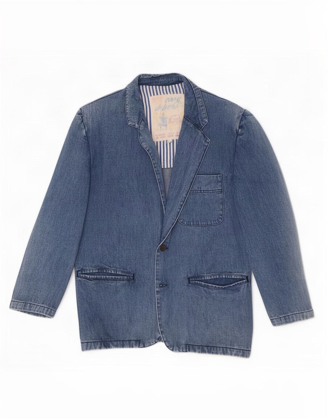 Jachetă pentru bărbați Carrera din denim cu 2 nasturi, UK 38, bumbac albastru mediu