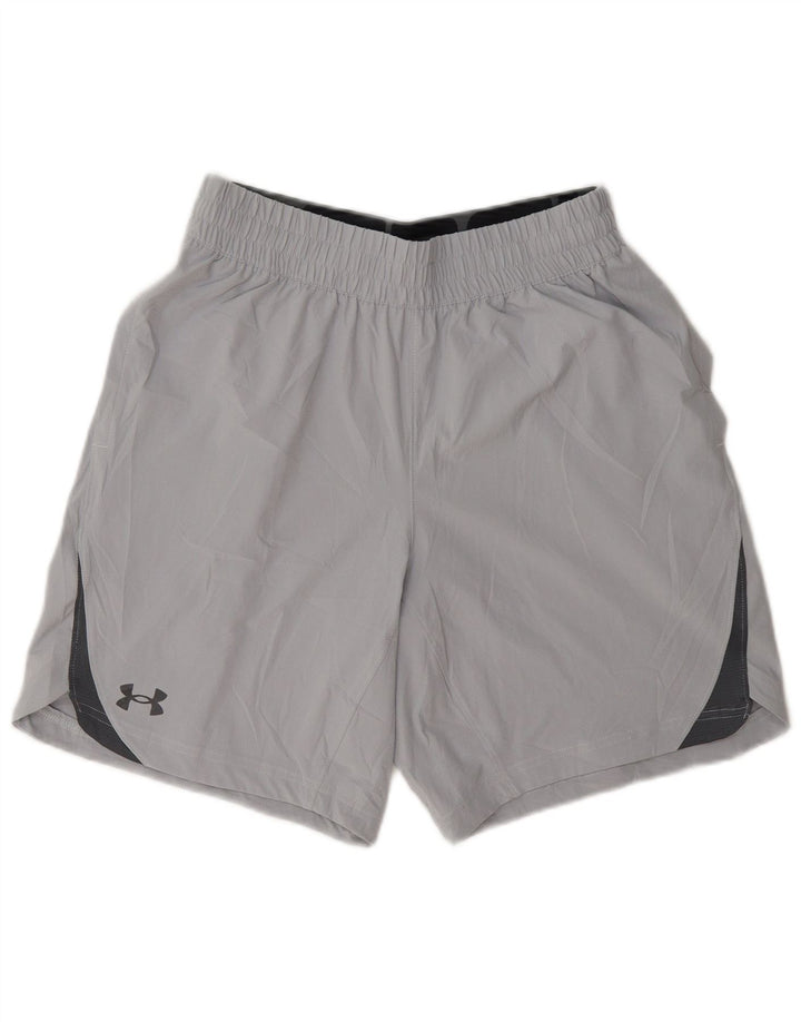 Pantaloni scurți sport grafic Under Armour pentru bărbați, gri, poliester color bloc