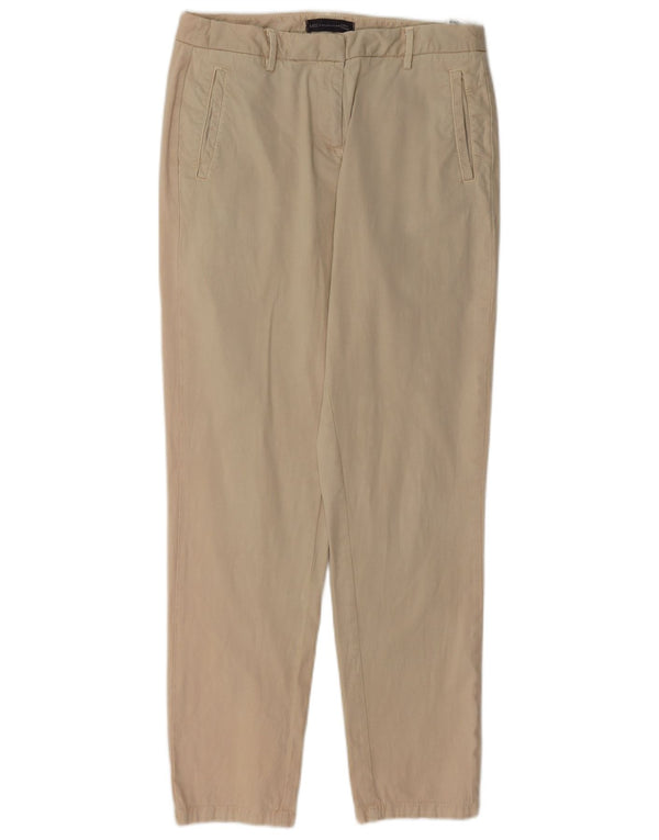 Pantaloni chino subțiri pentru femei Marks & Spencer UK 10 Small W27 L29 Bej Bumbac