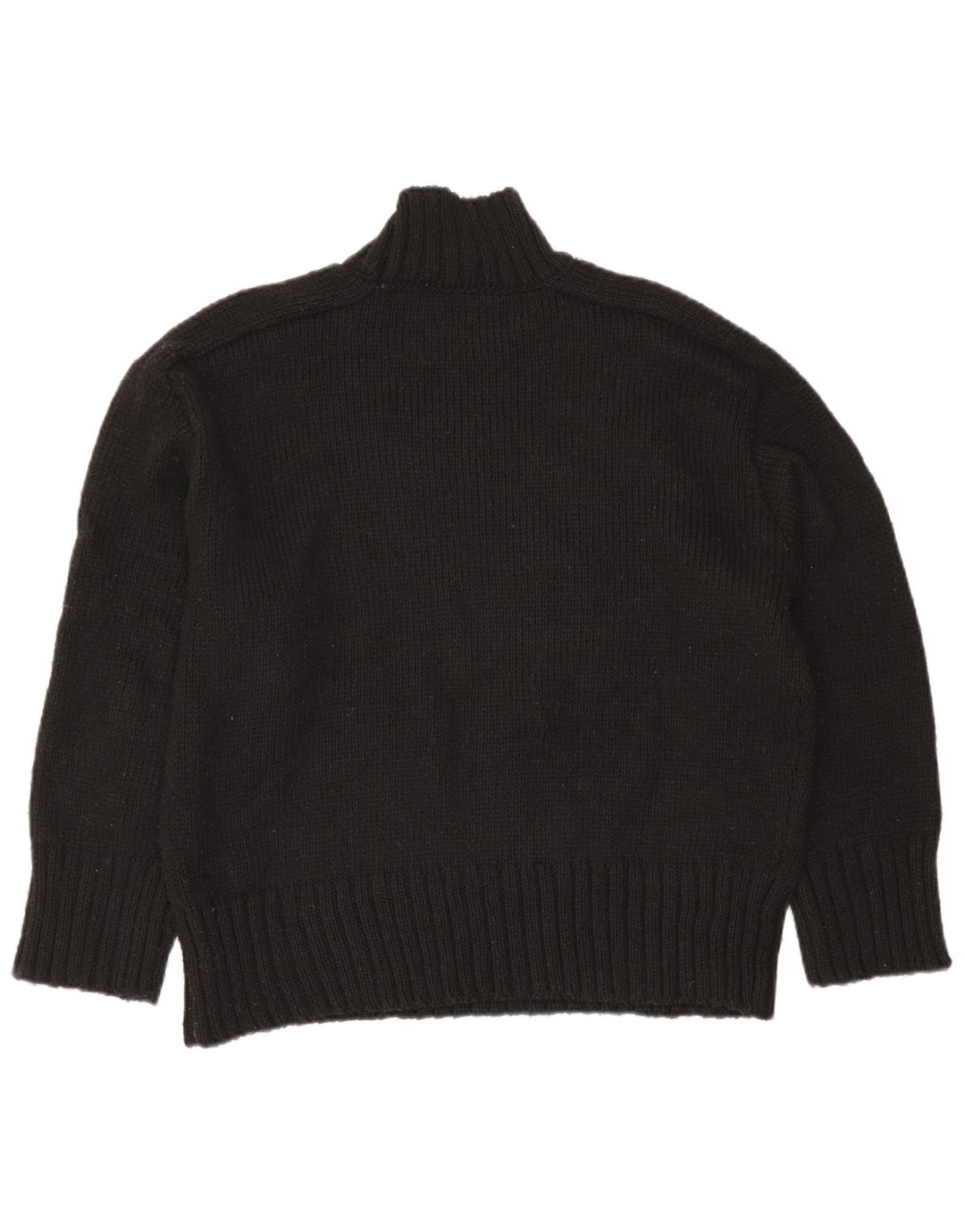 Pulover oversized cu gât țestoasă pentru femei Zara UK 16 mare negru