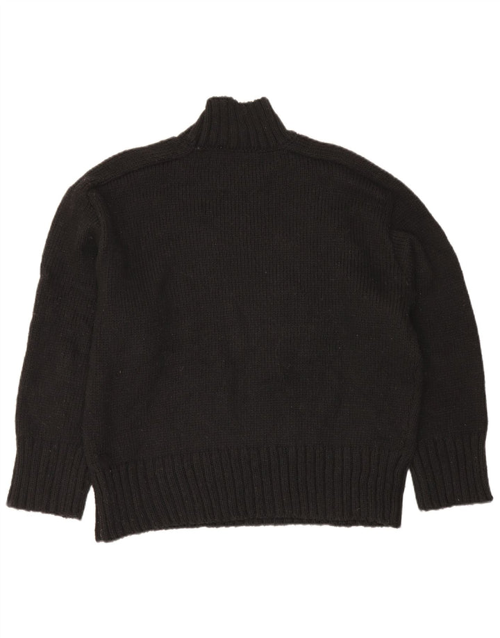 Pulover oversized cu gât țestoasă pentru femei Zara UK 16 mare negru