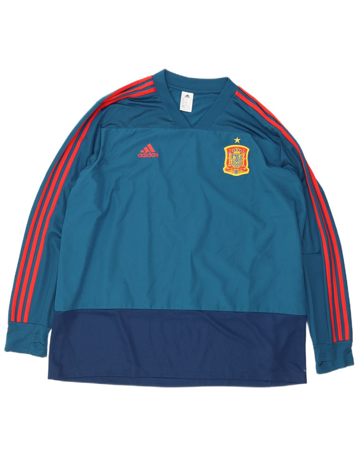 Top pentru bărbați Adidas cu mânecă lungă, 3XL, albastru, poliester
