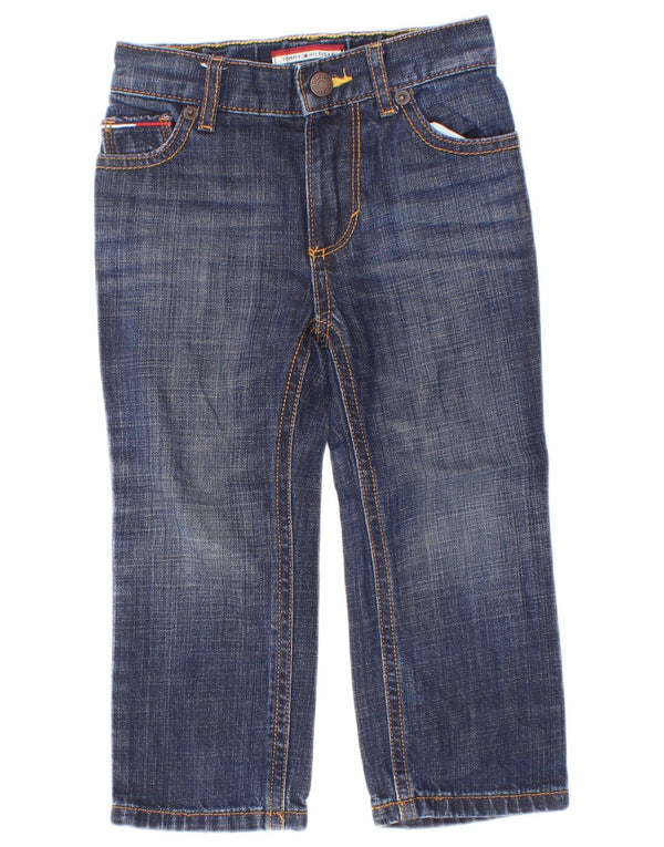 Tommy Hilfiger Blugi drepti pentru bebelusi baieti 18-24 luni W20 L14 albastru bumbac