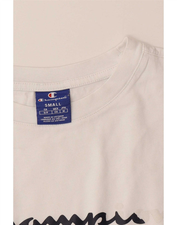 Tricou grafic Champion pentru bărbați Top mic alb