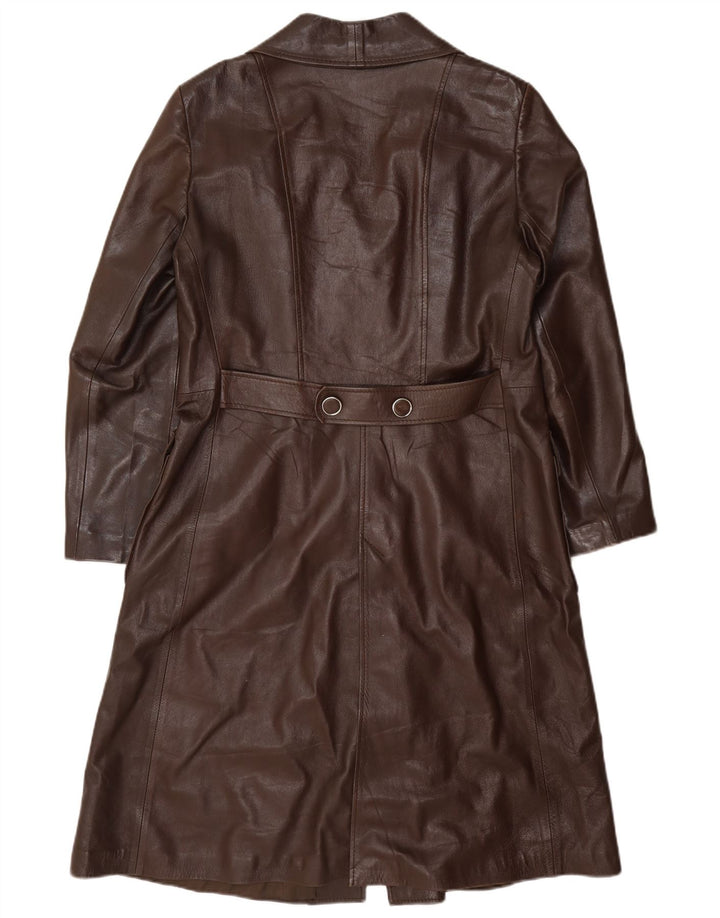 Palton din piele vintage pentru femei IT 48 XL Burgundy