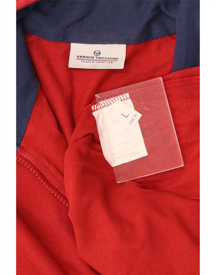 SERGIO TACCHINI Trening pentru bărbați, cu grafic, cu fermoar, cu decolteu, cu pulover. Top mare, roșu