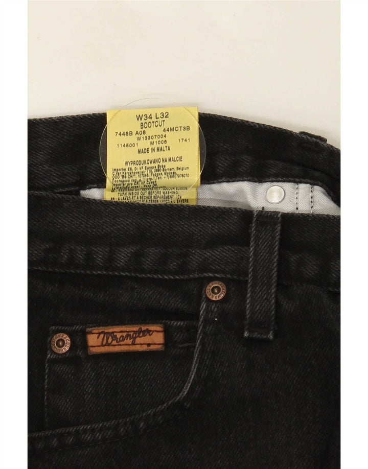 Blugi pentru bărbați Bootcut Wrangler W34 L27 bumbac negru