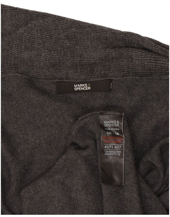 Pulover cardigan deschis pentru femei Marks & Spencer UK 16 mare gri