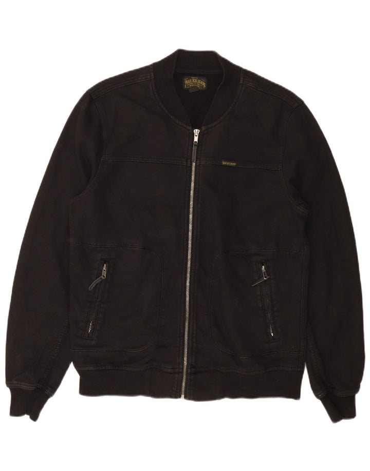 Bomber pentru bărbați True Religion UK 36 Bumbac negru mic