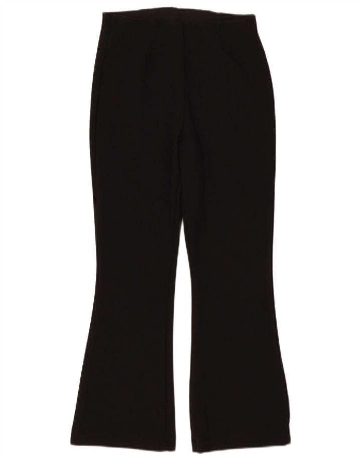 Pantaloni de damă Zara Casual Flare Mari L32 L26 Poliester negru