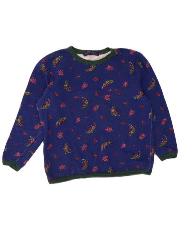 Pulover supradimensionat pentru femei Best Company UK 10 Small Blue Floral