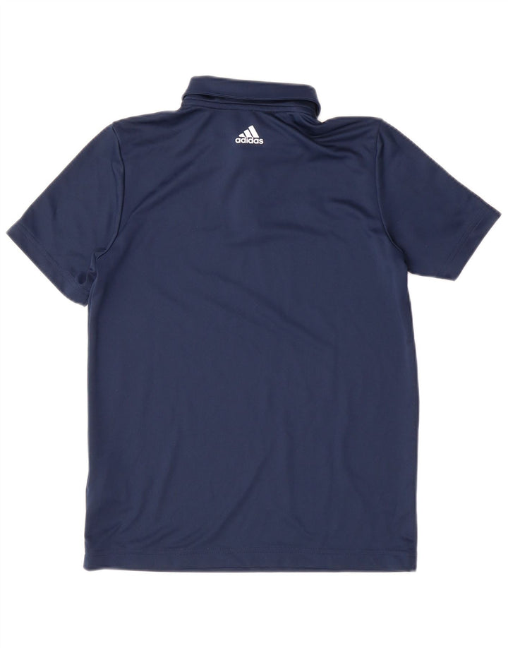 Tricou polo ADIDAS baieti 11-12 ani poliester bleumarin