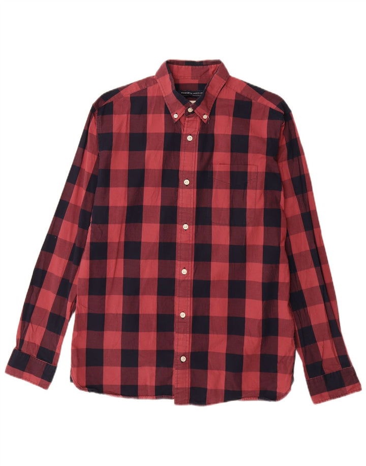 Cămașă Jack & Jones pentru bărbați, roșu mediu, bumbac vichy