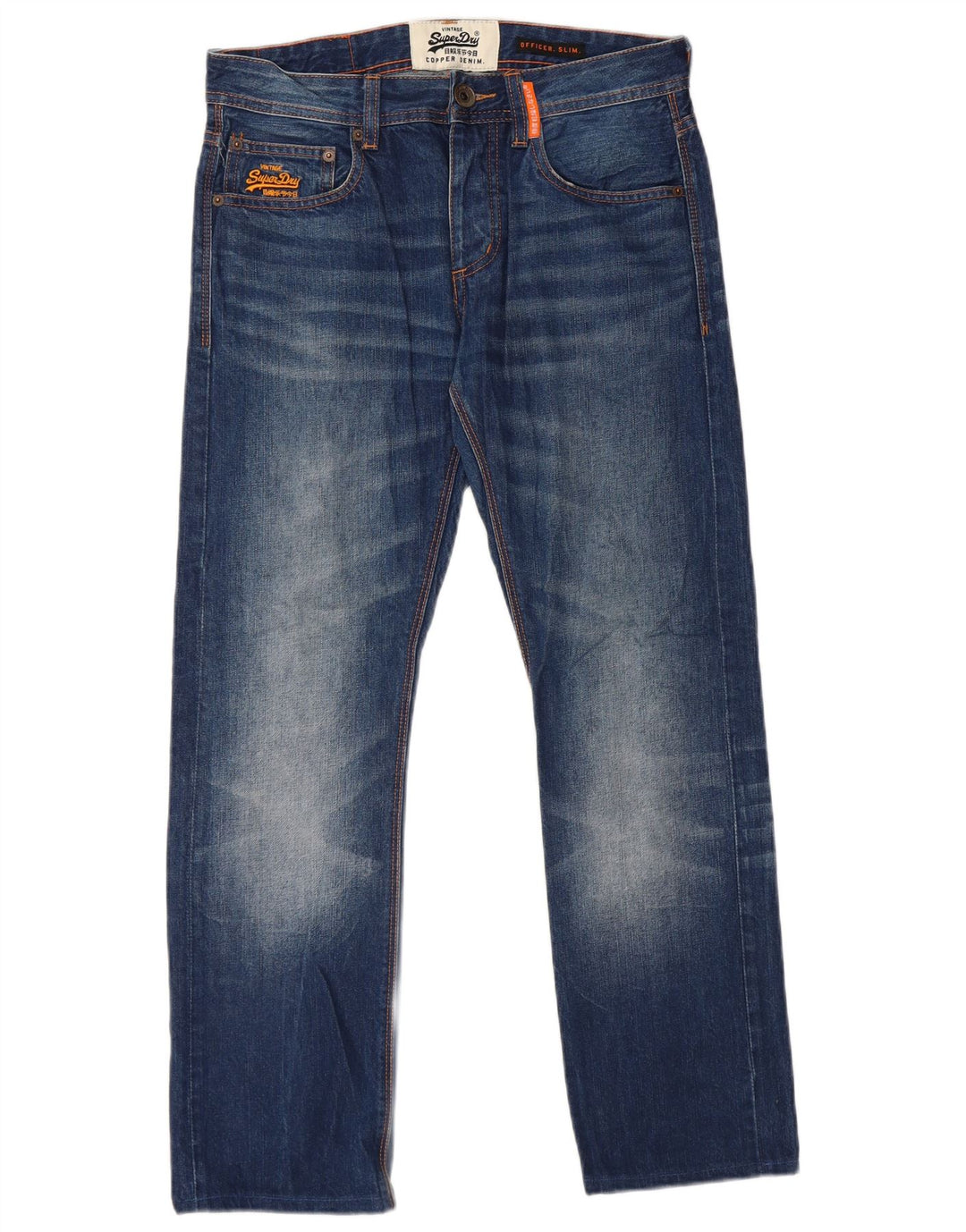 SUPERDRY Blugi subțiri pentru femei Acid Wash W28 L27 Bumbac albastru