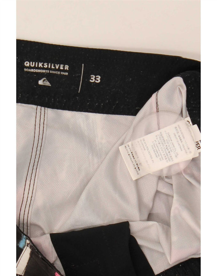 Pantaloni scurți de înot Quiksilver pentru bărbați, gri mediu, poliester Tie Dye