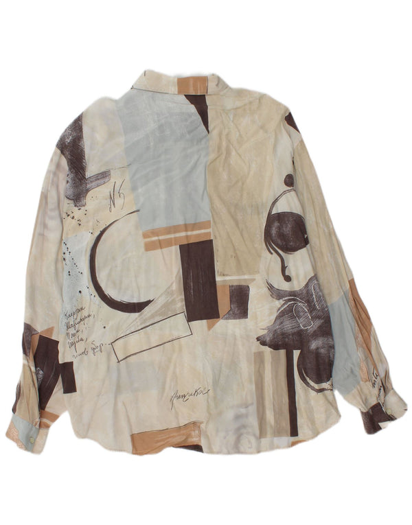 Cămașă pentru bărbați Criver XL Bej Geometric Viscose