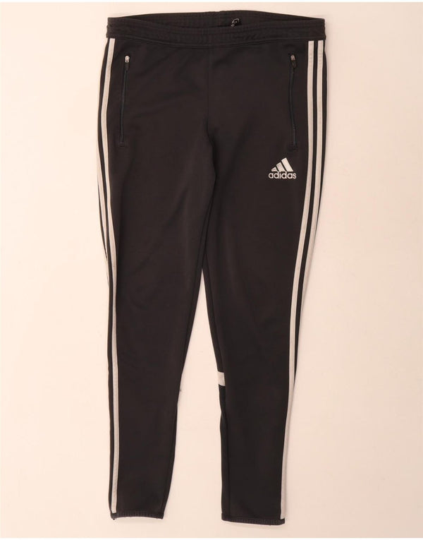 Pantaloni de trening Adidas Climalite pentru bărbați, negru, poliester color block